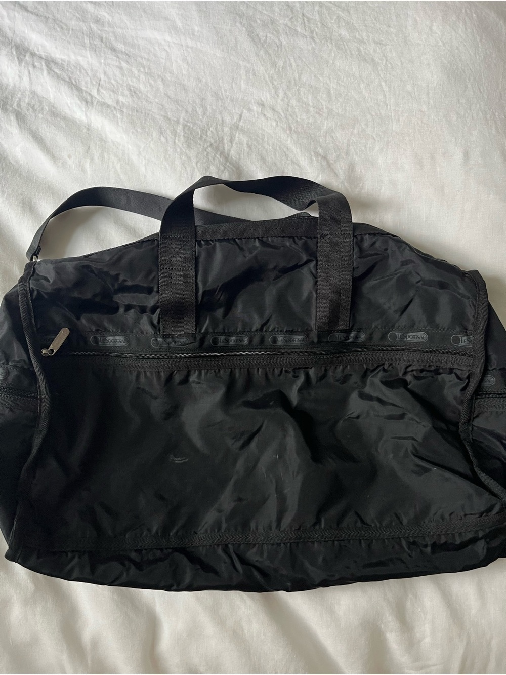 Lesportsac Black Nylon Travel Duffel Bag